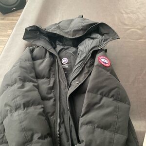 Canada Goose Black Hooded Down Jacket